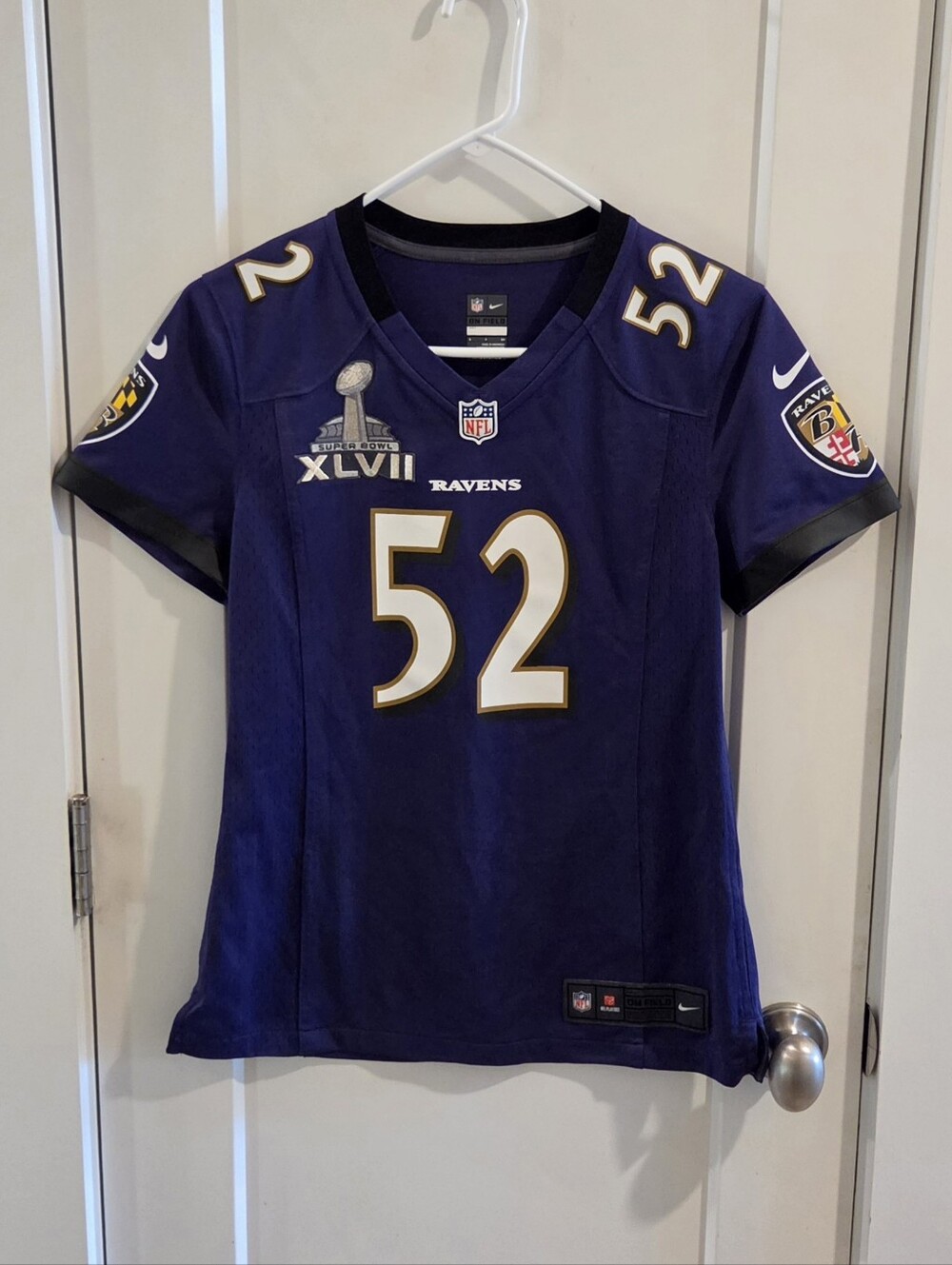 Nike Baltimore Ravens Super Bowl XLVII Football Jersey - #52 Ray Lewis - Small